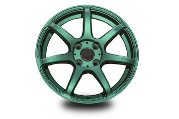 Wheel alloy die casting technology of color separate from the background.