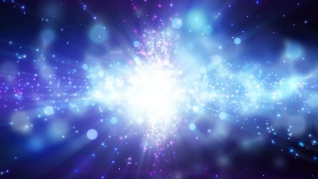 Abstract animation background shiny stars particles flowing rotating  flying light rays waves loop
