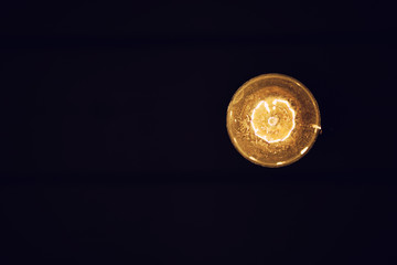 Lamps with tungsten filament. Edison's light bulb. Filament filament in vintage lamps. Retro design of light bulbs.