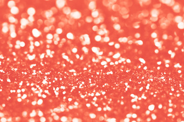 Abstract christmas colored in color of year 2019 Living Coral background. Bright Macro color 16-1546 background.