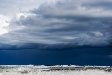 Stormy clouds over Baltic sea, Latvia.