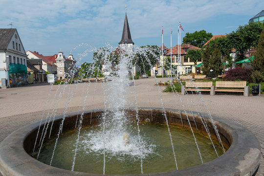 Tukums city center, Latvia.