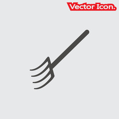 Pitchfork icon isolated sign symbol and flat style for app, web and digital design. Vector illustration.