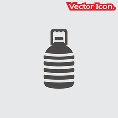 Plastic-bottle icon isolated sign symbol and flat style for app, web and digital design. Vector illustration.