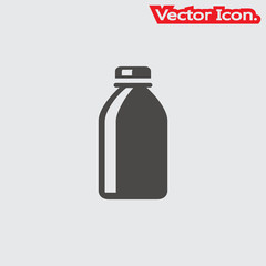 Plastic-bottle icon isolated sign symbol and flat style for app, web and digital design. Vector illustration.