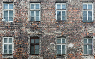 The brown box window in the run down house