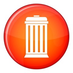 Trash can in simple style isolated on white background vector illustration