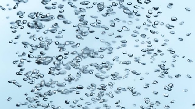 Water bubbles in super slow motion shooted with high speed cinema camera at 1000fps 4K.