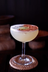 daiquiri cocktail on wood table