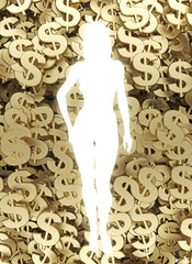 dollar symbol background 3d rendering