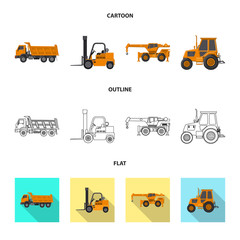 Vector design of build and construction logo. Collection of build and machinery vector icon for stock.