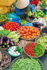 central market in Hoi An Vietnam