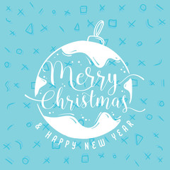 Merry Christmas typography.