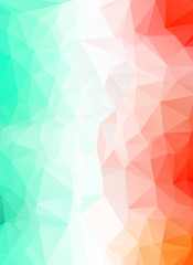 Low Poly abstract background with colorful triangular polygons with a brilliant