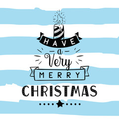 Merry Christmas typography.