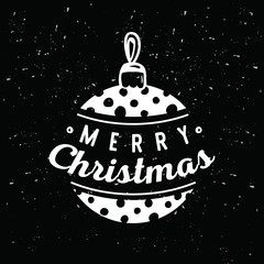 Merry Christmas typography.