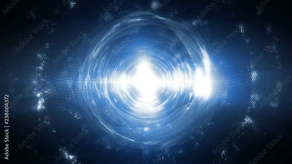 Wall mural abstract animation background shining light energy waves glowing splashes loop