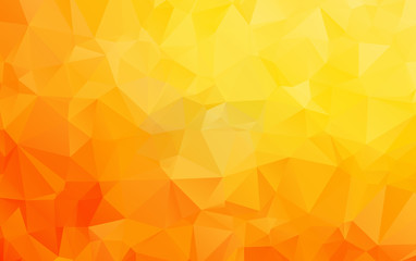 Light Orange polygonal illustration, which consist of triangles. Geometric background in Origami style with gradient. Triangular design for your business