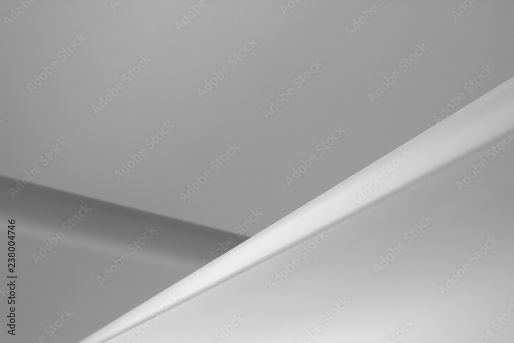 Poster refined abstract architecture or interior design photo of plastered ceiling. minimalist geometric ba