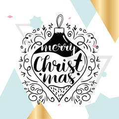 Merry Christmas typography.