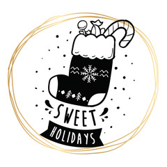 Merry Christmas typography.