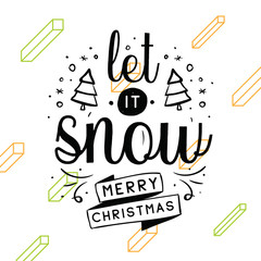 Merry Christmas typography.