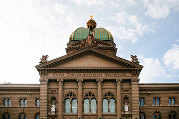 Swiss capital parliament building in old town Bern, Switzerland