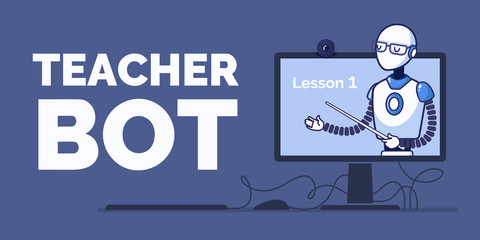 Artificial Intelligence. Teacher bot concept
