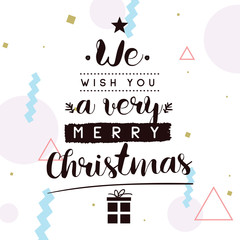 Obraz premium Merry Christmas typography.