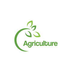 Green agriculture logo design template vector illustration