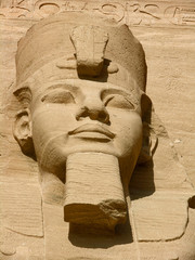 Antlitz von Ramses II in Abu Simbel