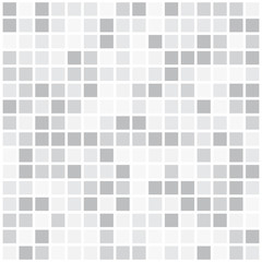 white and Gray colors abstract square pixel mosaic background