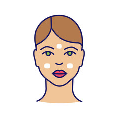 Anesthetic cream for neurotoxin injection color icon