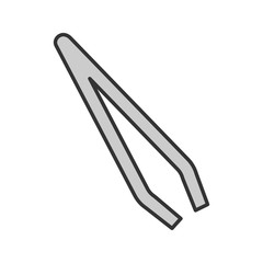 Eyebrow tweezers color icon
