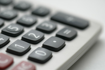 closeup of a calculator