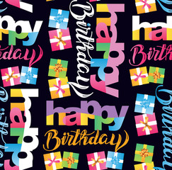 Happy birthday pattern background wallpaper texture
