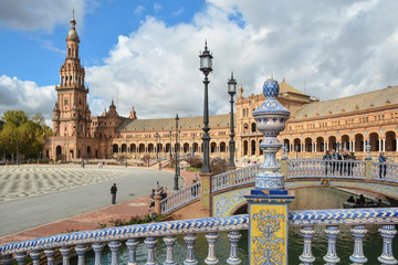 Obraz premium Plaza of Spain in Seville, the capital of Andalusia.