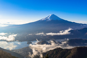 新道峠より朝の富士山