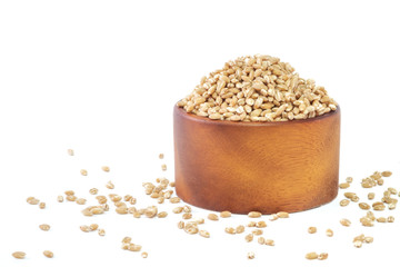 pearls barley grain seed on background