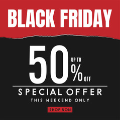 Fototapeta premium black friday sale banner vector