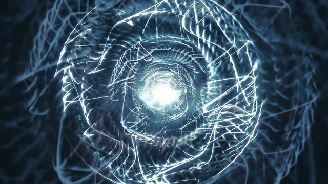 Thornz Blue - 60fps 4k Unique Fantasy Pattern Video Background Loop // An excentric video loop starring organic fast morphing blue shapes that resemble thorns or barbed wire.