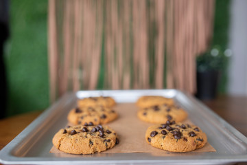 Gluten free cookies with gluten free ingredients on service tray