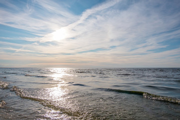 Baltic sea waves in Juramal. Latvia.