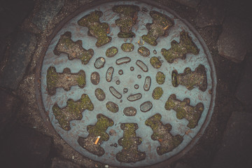 Beautiful sewer hatch in Riga