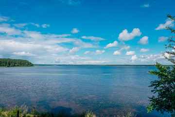 A cool, colorful view of a lake. Latvia, Riga
