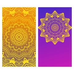 Vintage Invitation or wedding card. Vector illustatration. The front and rear side