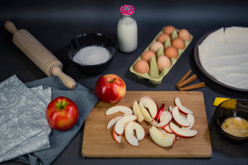 Apple pie preparation