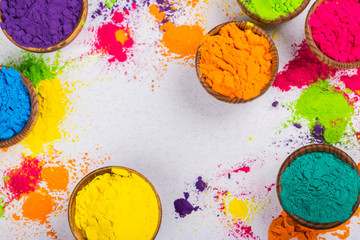 Colorful Indian powder paints