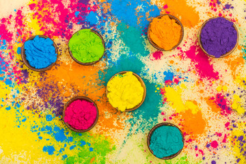 Colorful Indian powder paints