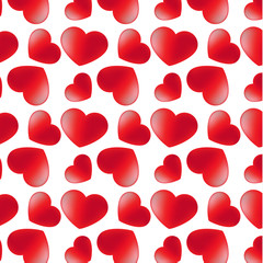 Romantic heart background. Vector illustration for holiday design. Many flying hearts on a white background. For wedding card, valentine's day greeting.